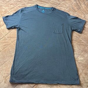 KUHL T-Shirt Mens XL Merino Wool Performance Activewear Grey Outdoors Hiking